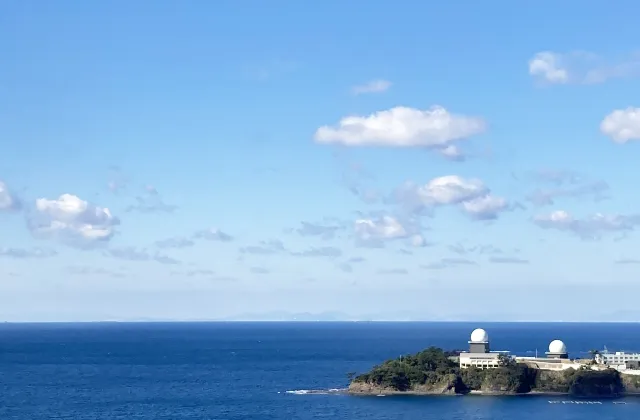 韓国展望所から見える海の向こうの朝鮮半島